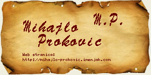 Mihajlo Proković vizit kartica